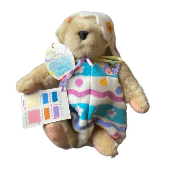 Vintage Muffy Vanderbear Egg Painting Plush Valentines Hoppy VanderHare Spring - Picture 7 of 7